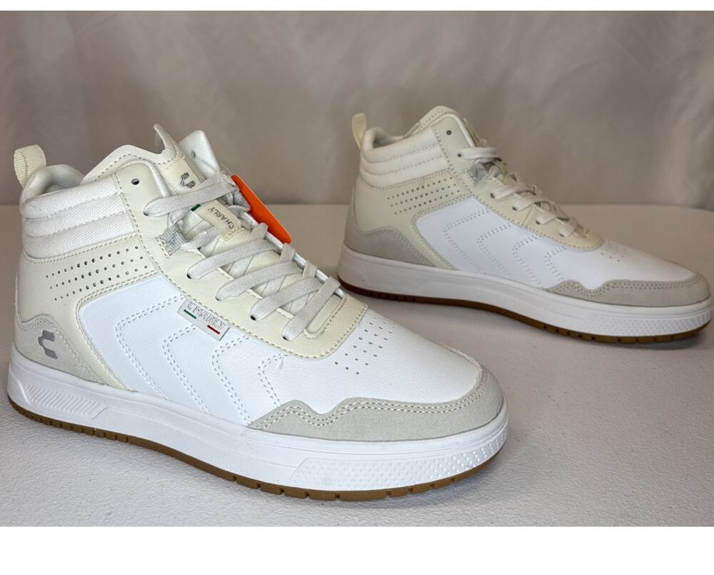 Charly Women's Atrium Hi Sneaker White/Beige Size 8.5